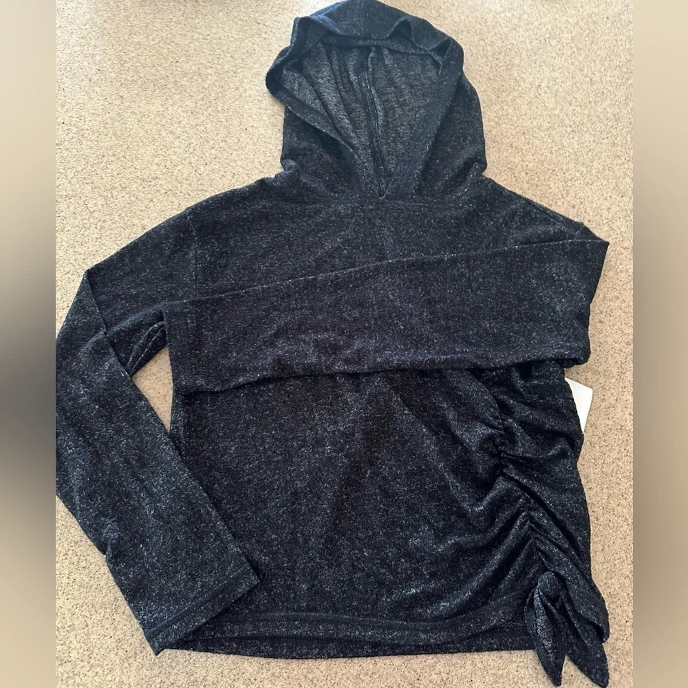 ZELLA Hooded Black Small Long Sleeves Thumbhole Active Wear Gym Wear Lightweight